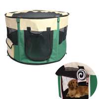 45 Inch Portable Circular Pet Playpen Foldable Dog Cat Exercise Play Pen Crate Fence with 8 Panels